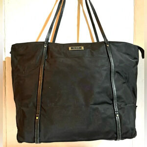 Tumi black nylon shoulder handbag